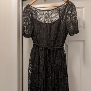 Black lace dress